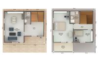 112 m² Shtëpi të Prefabrikuara Dykatëshe
