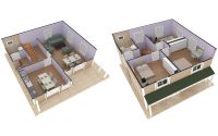 127 m² Shtëpi të Prefabrikuara Dykatëshe