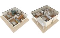 130 m² Shtëpi të Prefabrikuara Dykatëshe