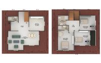 147 m² Shtëpi të Prefabrikuara Dykatëshe
