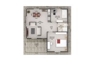 61 m² Shtëpi të Prefabrikuara Dykatëshe