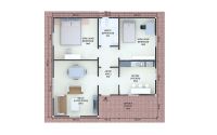 82 m² Shtëpi të Prefabrikuara Dykatëshe